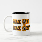 Wachs-an - Wachs weg Zweifarbige Tasse (Links)