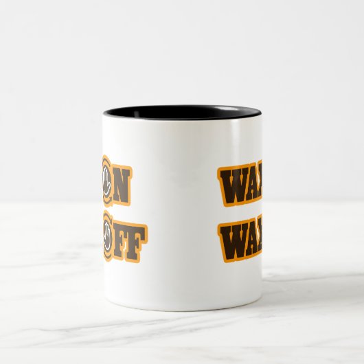 Wachs-an - Wachs weg Zweifarbige Tasse (Mittel)