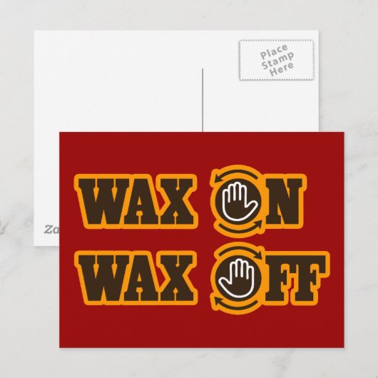 Wachs aus postkarte (Vorne/Hinten)