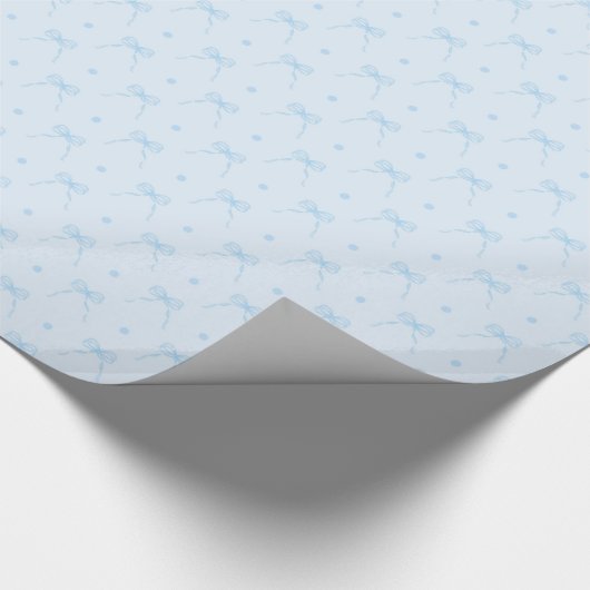 Wachs Baby Blue Bows Packpapier (Ecke)