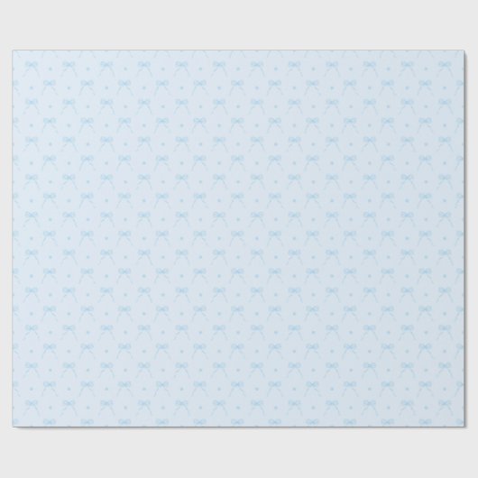 Wachs Baby Blue Bows Packpapier (Flach)