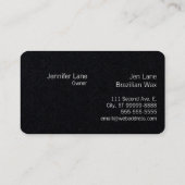 Wachs: Brasilianisches Wachs Visitenkarte (Rückseite)