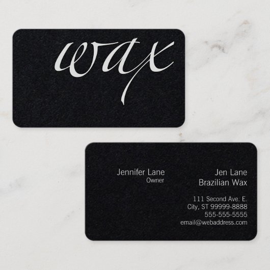 Wachs: Brasilianisches Wachs Visitenkarte (Vorne/Hinten)