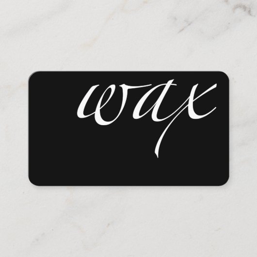 Wachs: Brasilianisches Wachs Visitenkarte (Vorderseite)