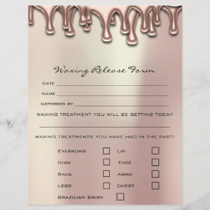 Wachs-Enthaarung-Haftungsausschluss Freigabe Pearl Flyer