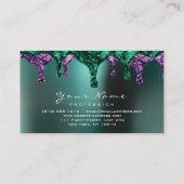 Wachs Epilation Nägel Aquamarines Lila Violett Visitenkarte (Rückseite)