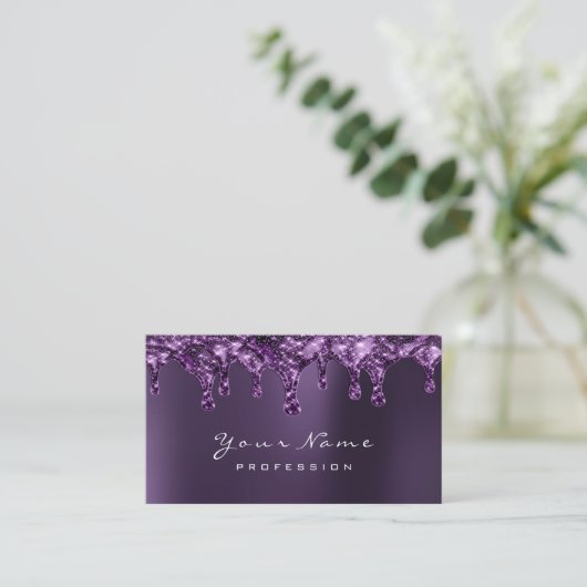 Wachs Epilation Nägel Trauben Lila Violett Visitenkarte (Stehend Vorderseite)