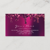 Wachs Epilation Rosa Depilation Nägel Red Burgundy Visitenkarte (Rückseite)