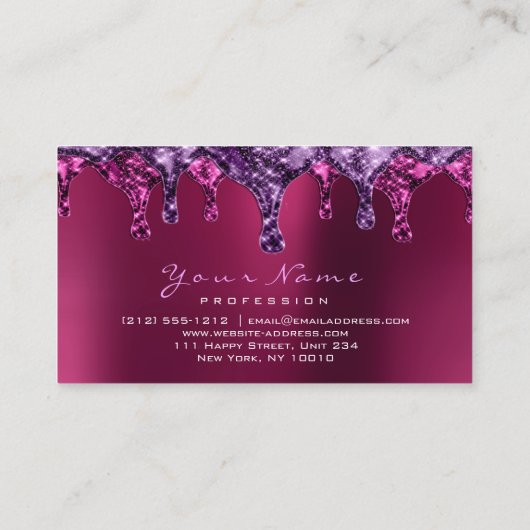 Wachs Epilation Rosa Depilation Violet Pink Bordea Visitenkarte (Rückseite)