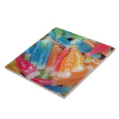 Wachs füllt alte Schulsüßigkeits-Keramikfliese ab Fliese (Seite)