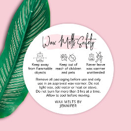 Wachs-Melt-Warnschild Feminine Safety Sticker