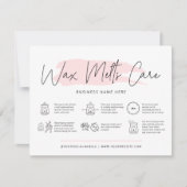 Wachs Melts Care Card Sicherheitshinweise Weibchen Dankeskarte (Vorderseite)