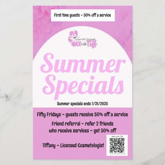 Wachs mit Tiff-Flyer Flyer (Vorne)