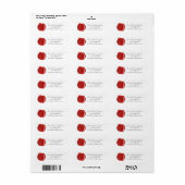 Wachs Monogram Address Labels - Rotes Kreuz1 (Vorne)