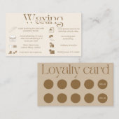 Wachs Nachsorge & Treuekarte Visitenkarte (Vorne/Hinten)