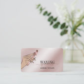 Wachs Rose Gold Frau Handwacherei Techniker Geschä Visitenkarte (Stehend Vorderseite)