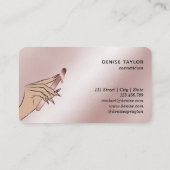 Wachs Rose Gold Frau Handwacherei Techniker Geschä Visitenkarte (Rückseite)