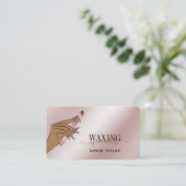 Wachs Rose Gold Frau Handwacherei Techniker Geschä Visitenkarte (Stehend Vorderseite)