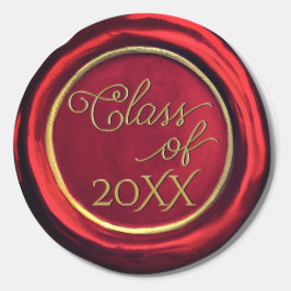 Wachs-Siegel-Aufkleber für Red- und Gold-Abschluss Runder Aufkleber