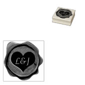 Wachs Siegel HERART + Ihr Monogramm Gummistempel (Stempel)