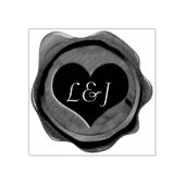 Wachs Siegel HERART + Ihr Monogramm Gummistempel (Prägung)