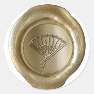 Wachs Siegel Monogram - Gold - FAN - Amy Custom Runder Aufkleber