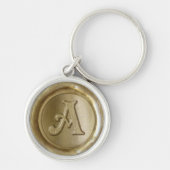 Wachs Siegel Monogram - Gold - Viktorianisch A - Schlüsselanhänger (Vorne)