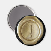 Wachs Siegel Monogram Magnet - Gold - Bold Style - (Vorderseite/Rückseite)
