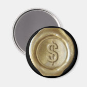 Wachs Siegel Monogram Magnet - Gold - Bold Style- (Vorderseite/Rückseite)