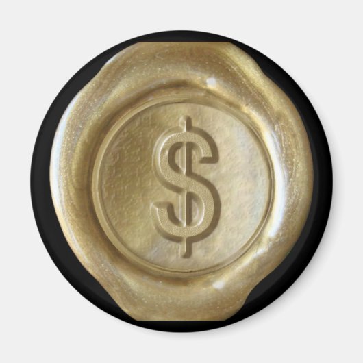 Wachs Siegel Monogram Magnet - Gold - Bold Style- (Vorne)