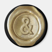 Wachs Siegel Monogram Magnet - Gold - Bold Style - (Vorne)