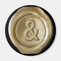Wachs Siegel Monogram Magnet - Gold - Bold Style -