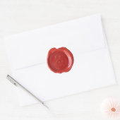 Wachs Siegel Monogram - Red - Boulder & - Runder Aufkleber (Umschlag)