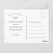 Wachs-Siegel-Monogramm auf der karierten Foto-Wint Postkarte (Rückseite)