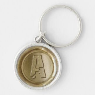 Wachs Siegel Monogramm - Gold - Boulder A - Schlüsselanhänger