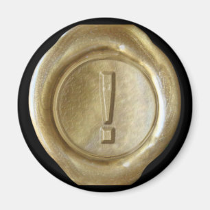 Wachs-Siegel-Monogramm-Magnet - Gold - Fetter Stil Magnet