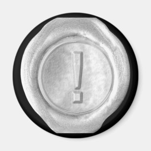 Wachs-Siegel-Monogramm-Magnet - Silber - Fetter St Magnet