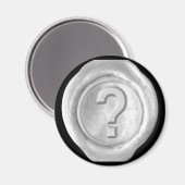 Wachs-Siegel-Monogramm-Magnet - Silber - Fetter St Magnet (Vorderseite/Rückseite)