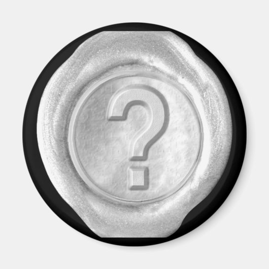 Wachs-Siegel-Monogramm-Magnet - Silber - Fetter St Magnet (Vorne)