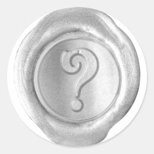Wachs Siegel Monogramm - Silber - Viktorianisch ? Runder Aufkleber