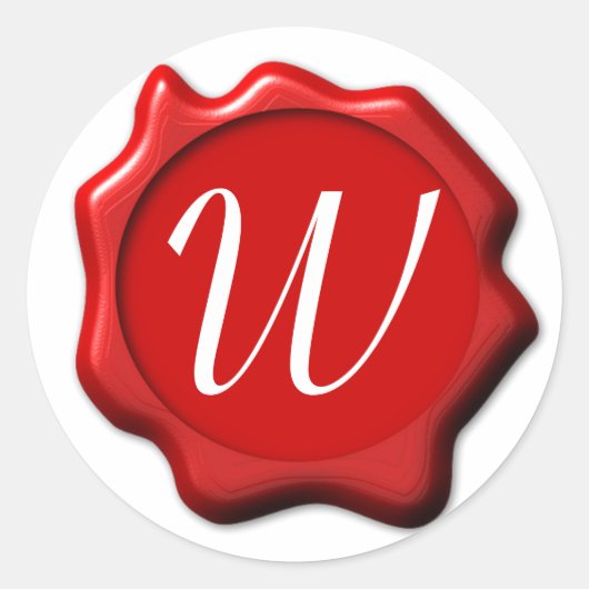 Wachs Siegel Runder Aufkleber (Vorderseite)