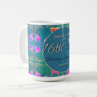 Wachs, Statice & Peridot zum 16. Jahrestag der Hoc Kaffeetasse
