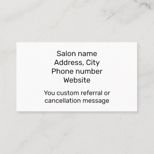 Wachs Tech echt graues Schwarz Visitenkarte (Rückseite)