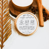 Wachs Warnschild Wachs Wärmerpflege Hinweise Runder Aufkleber