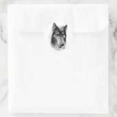 Wachsam & Still – Collie Runder Aufkleber (Tasche)