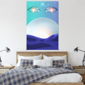 wachsame Augen Leinwanddruck (Insitu (Schlafzimmer))