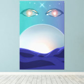 wachsame Augen Leinwanddruck (Insitu (Holzboden))