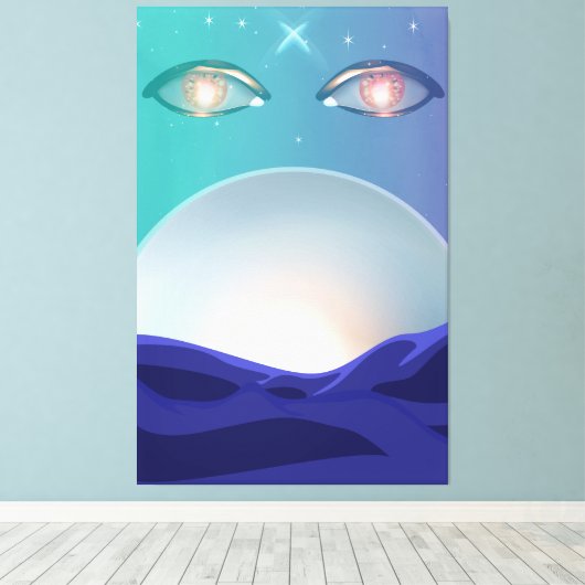 wachsame Augen Leinwanddruck (Insitu (Holzboden))