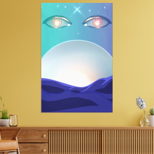 wachsame Augen Leinwanddruck (Insitu (Wohnzimmer))