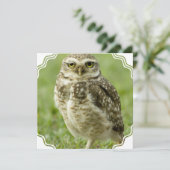 Wachsame Eulen-Einladungen Einladung (Stehend Vorderseite)